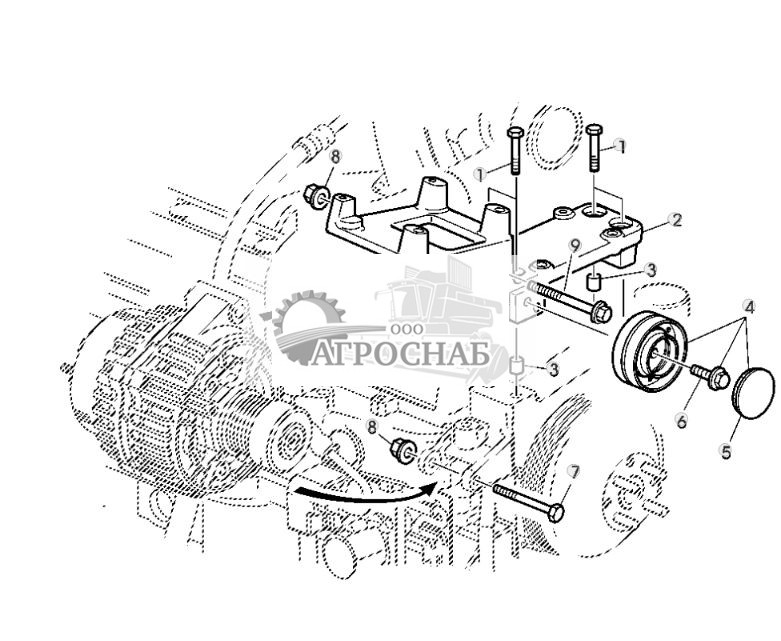 КРЕПЕЖНЫЕ ДЕТАЛИ ГЕНЕРАТОРА ПЕРЕМЕННОГО ТОКА (С ВОЗДУШНЫМ КОМПРЕССОРОМ) - ST208994 27.jpg